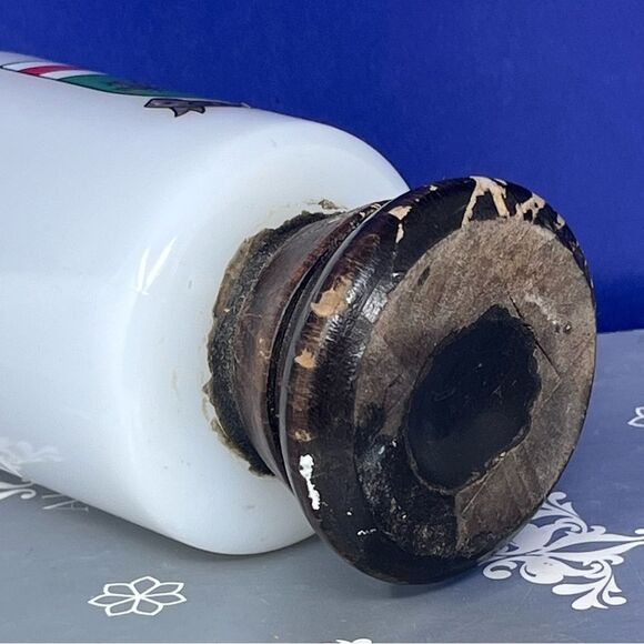 Ontario Coat of Arms Milk Glass Wood Base Pedestal Mug vintage - Picture 9 of 9